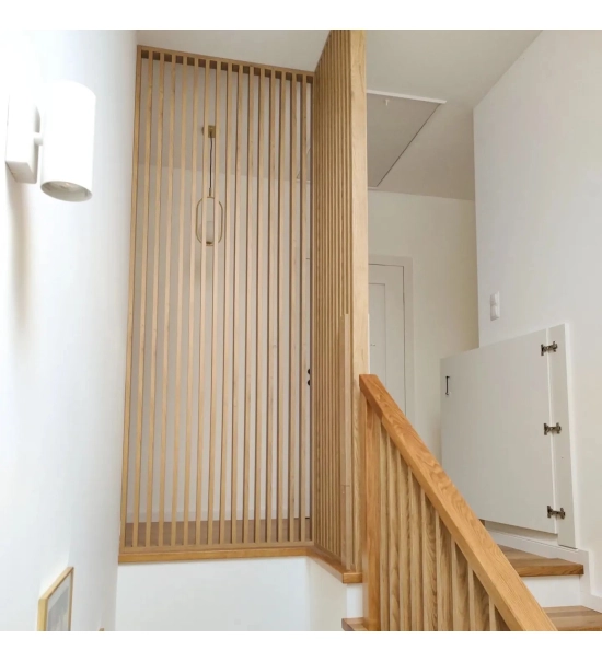 DYI Wooden partition wall (oak wotan)