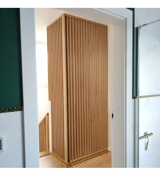 DYI Wooden partition wall (oak wotan)