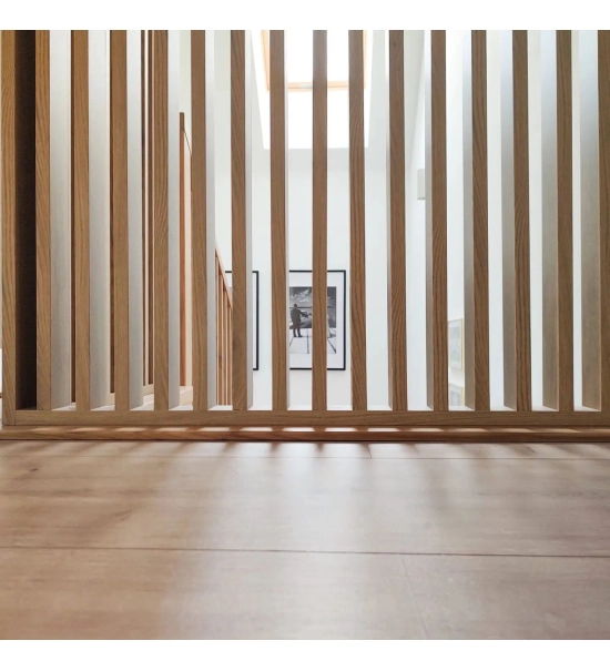 DYI Wooden partition wall (oak wotan)