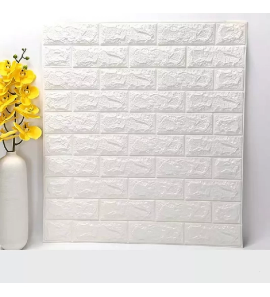 3D self-adhesive brick look wallpaper stickers 3.5 mm (10 pieces / 5.39 m2)