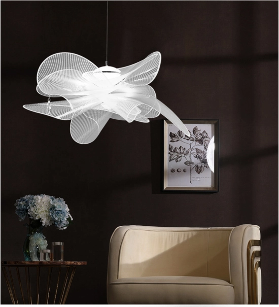 Dizajnerska svjetiljka "Ples balerine", francuski dizajn, LED, 72cm, bijela