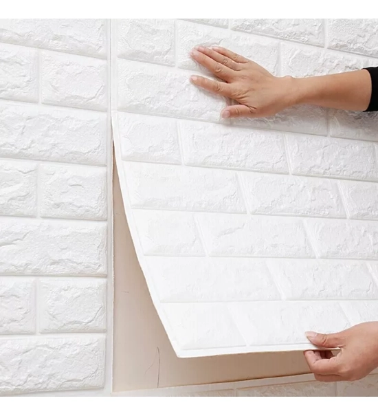 3D self-adhesive brick look wallpaper stickers 3.5 mm (10 pieces / 5.39 m2)