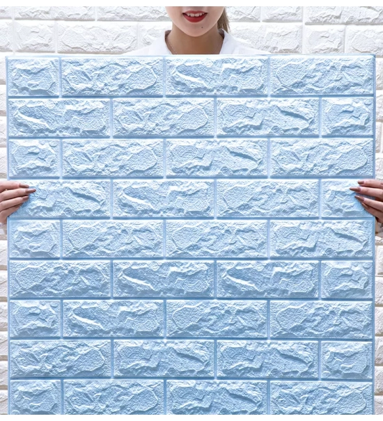 3D self-adhesive brick look wallpaper stickers 3.5 mm (10 pieces / 5.39 m2)