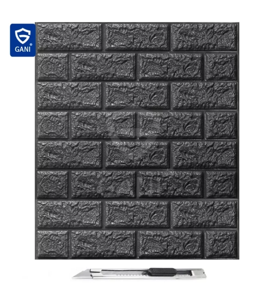 3D self-adhesive brick look wallpaper stickers 3.5 mm (10 pieces / 5.39 m2)