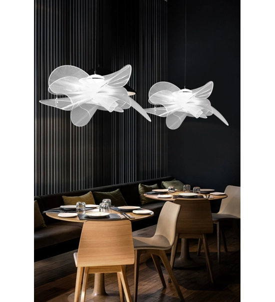 Dizajnerska svjetiljka "Ples balerine", francuski dizajn, LED, 72cm, bijela