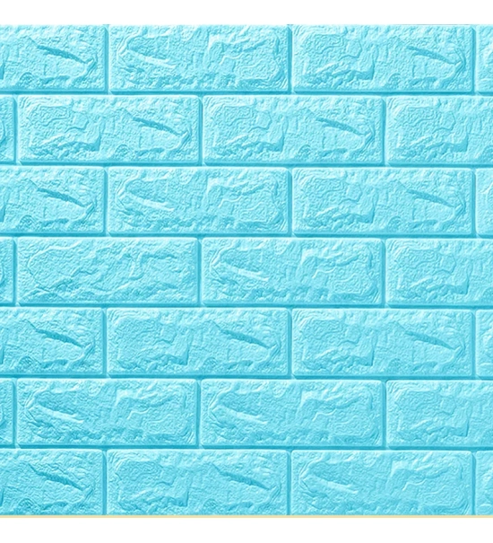 3D samoljepljive tapete naljepnice koje izgledaju kao cigla 3,5 mm (plave) (10 komada / 5,39 m2)