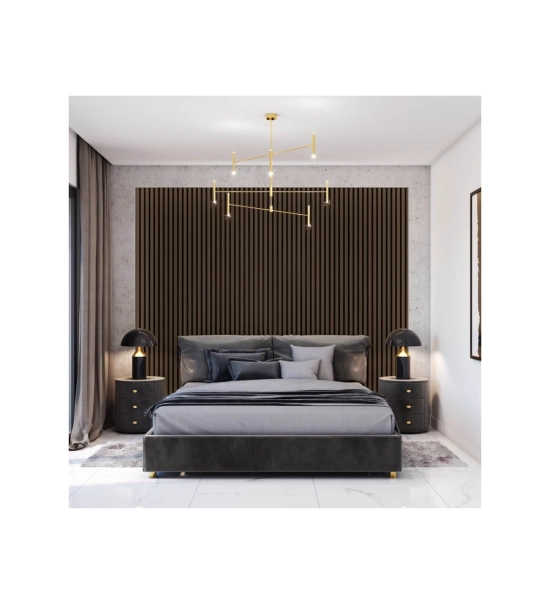 3D dekorativne letvice za zid, ukrasne, drvene (oreh) 16x28mm