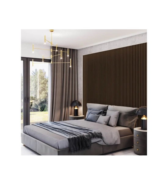 3D dekorativne letvice za zid, ukrasne, drvene (oreh) 16x28mm