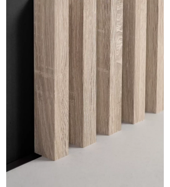 3D decorative slats, wooden strips for walls, ceiling, or partition wall (28x37 mm) (sonoma oak)